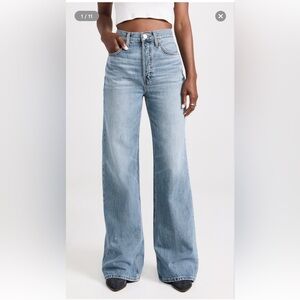 RE/DONE 70’s Ultra-high Wide-Leg Jeans Sunfaded Flow 24 Hemmed